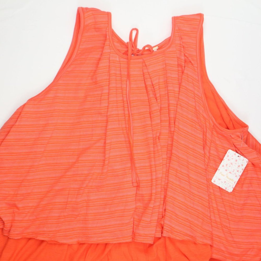 NWT Free People Womens Turn It Up Tank Orange Size LG - Picture 8 of 16
